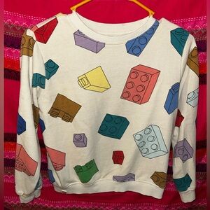 size 8/10 girls H&M multicolored LEGO sweatshirt
